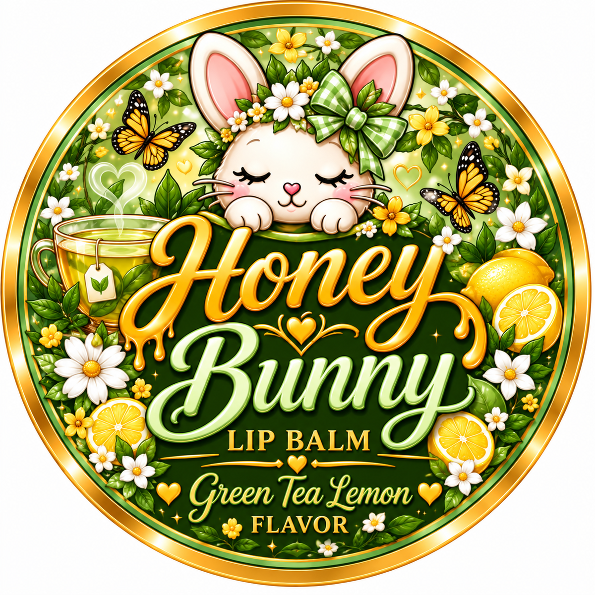 Honey Bunny Lip Balm Green Tea Lemon