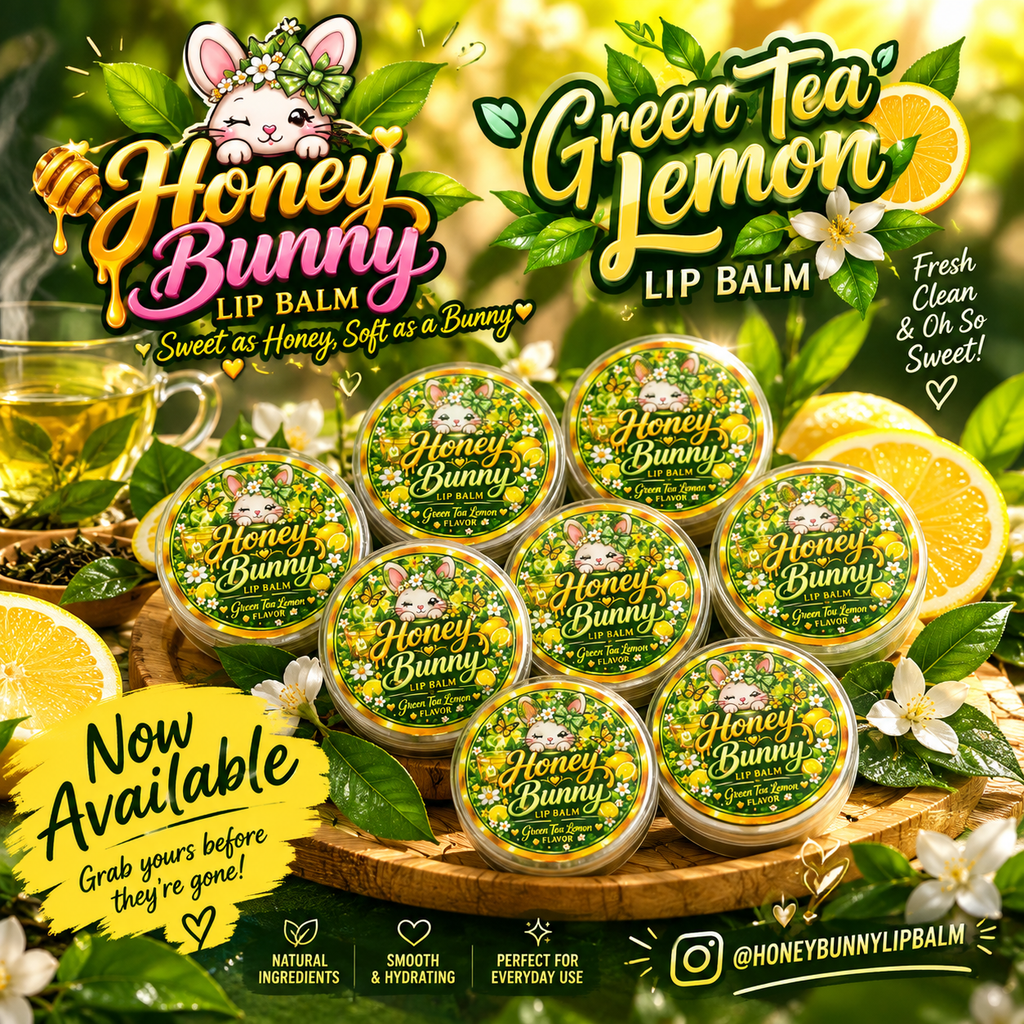 Honey Bunny Lip Balm Green Tea Lemon
